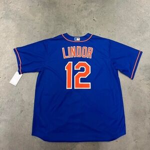 NWT Nike New York Mets‎ Francisco Lindor all embroidered jersey